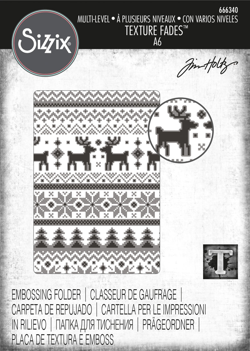 Sizzix Texture Fades by Tim Holtz Multi Level Holiday Knit