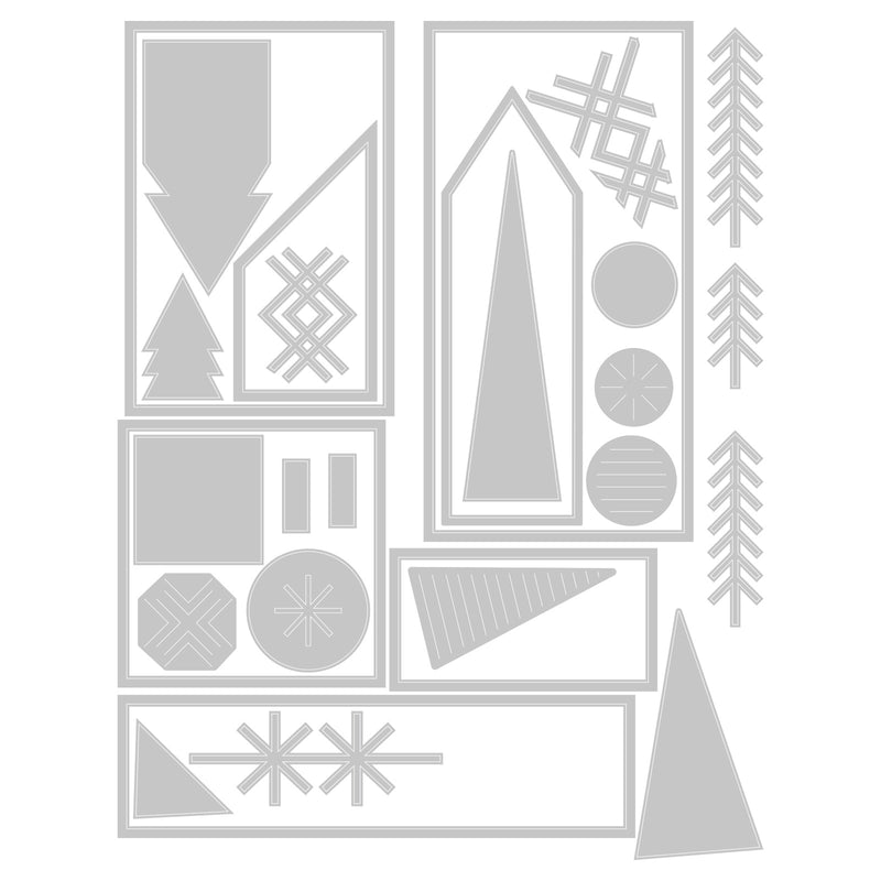 Sizzix Thinlits Dies by Tim Holtz Holiday Blocks