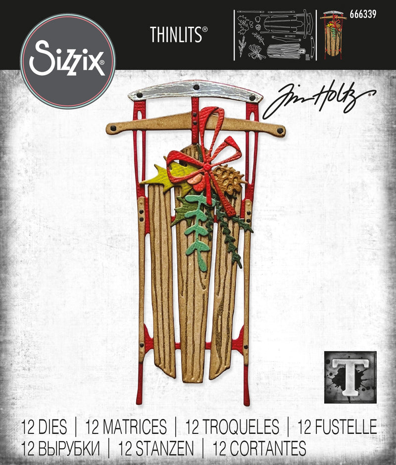 Sizzix Thinlits Dies by Tim Holtz Vintage Sled