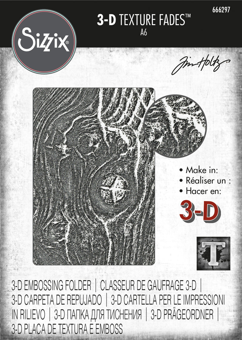 Sizzix 3D Texture Fades by Tim Holtz Woodgrain
