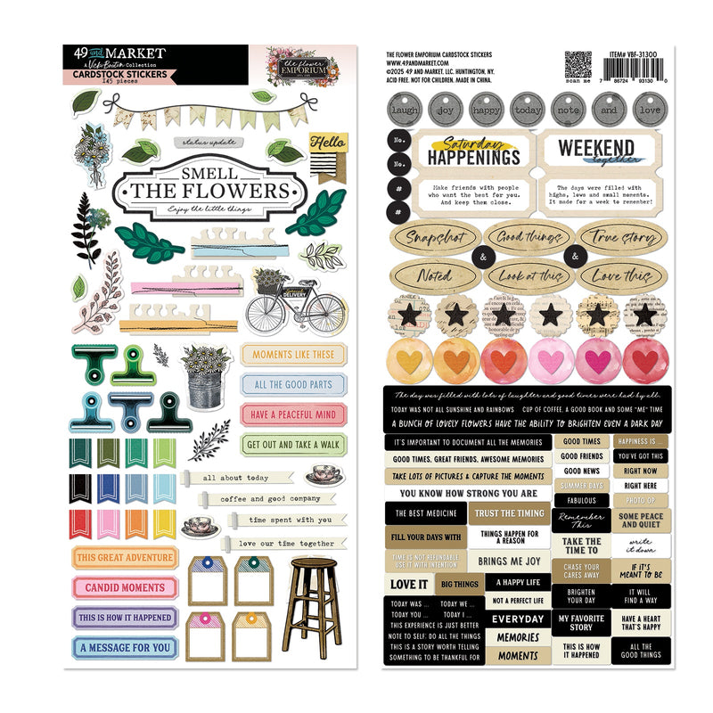 49 & Market - The Flower Emporium Cardstock Stickers