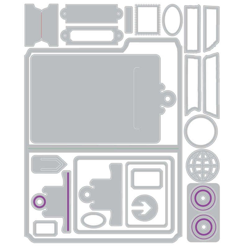 Sizzix Thinlits Dies by Tim Holtz Vault Noteworthy