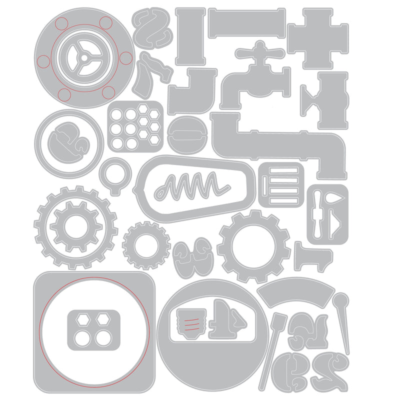 Sizzix Thinlits Dies by Tim Holtz Vault Industrial