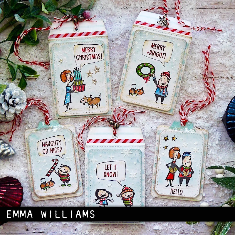 Tim Holtz Cling Stamps Christmas Cartoons