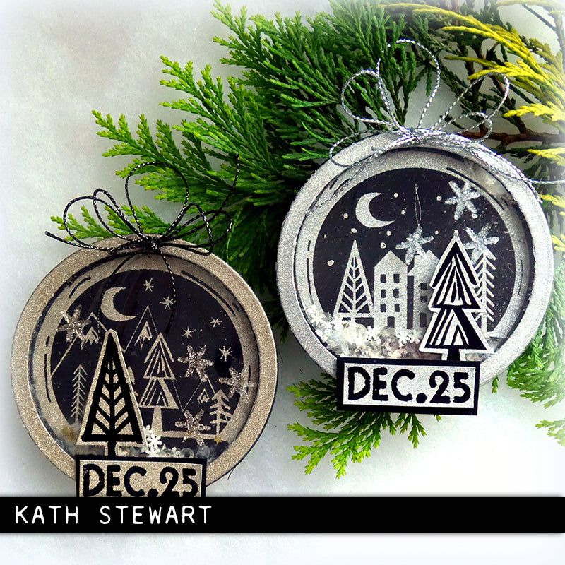 Tim Holtz Cling Stamps Festive Print