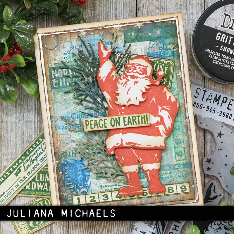 Tim Holtz Cling Stamps Jolly Holiday