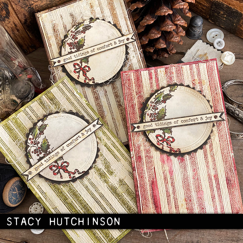 Tim Holtz Cling Stamps Ticking + Grain