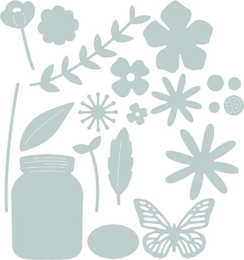 Sizzix Thinlits Die Set 17pk - Garden Florals