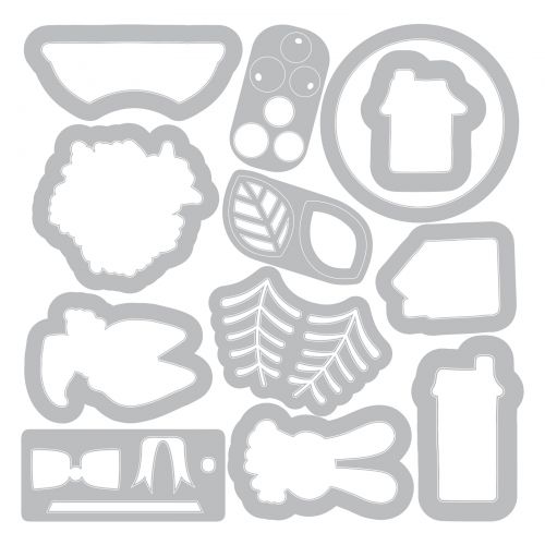 Sizzix Framelits Die Set with Stamps - Snow Globe Scene