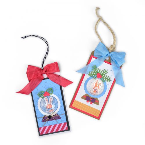 Sizzix Framelits Die Set with Stamps - Snow Globe Scene