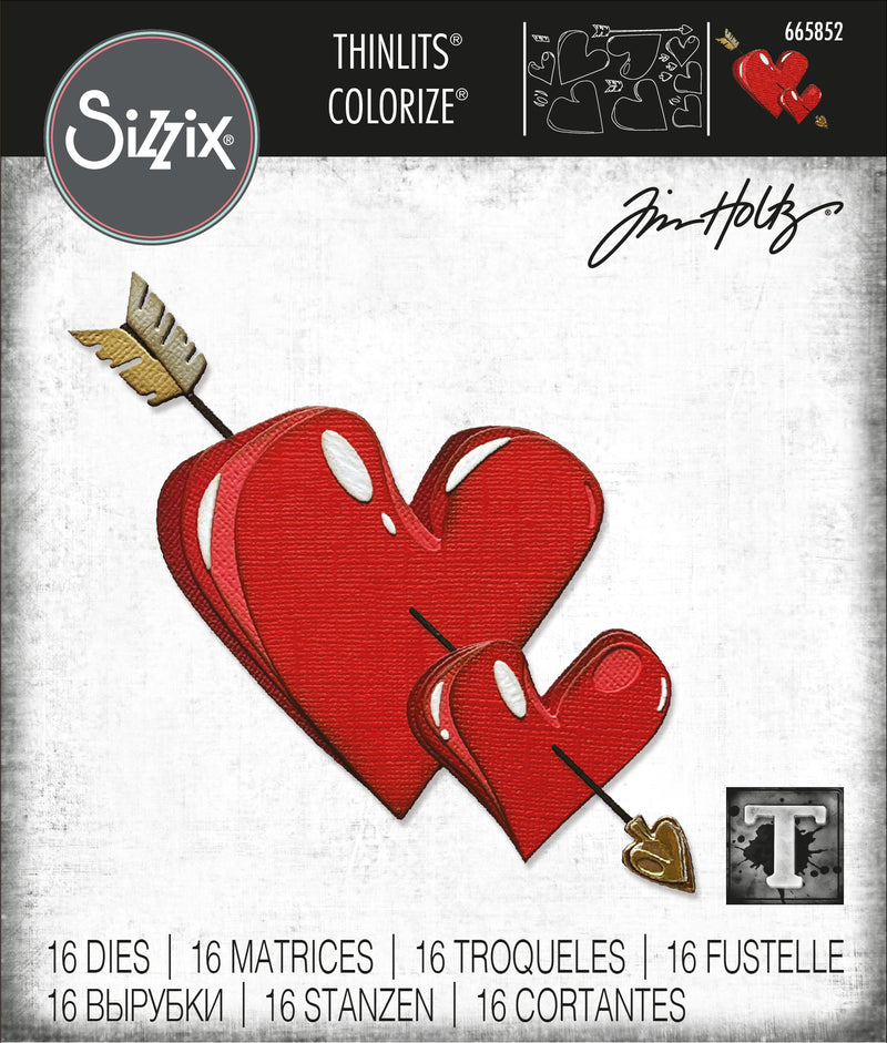 Sizzix Thinlits Dies by Tim Holtz Lovestruck Colorize