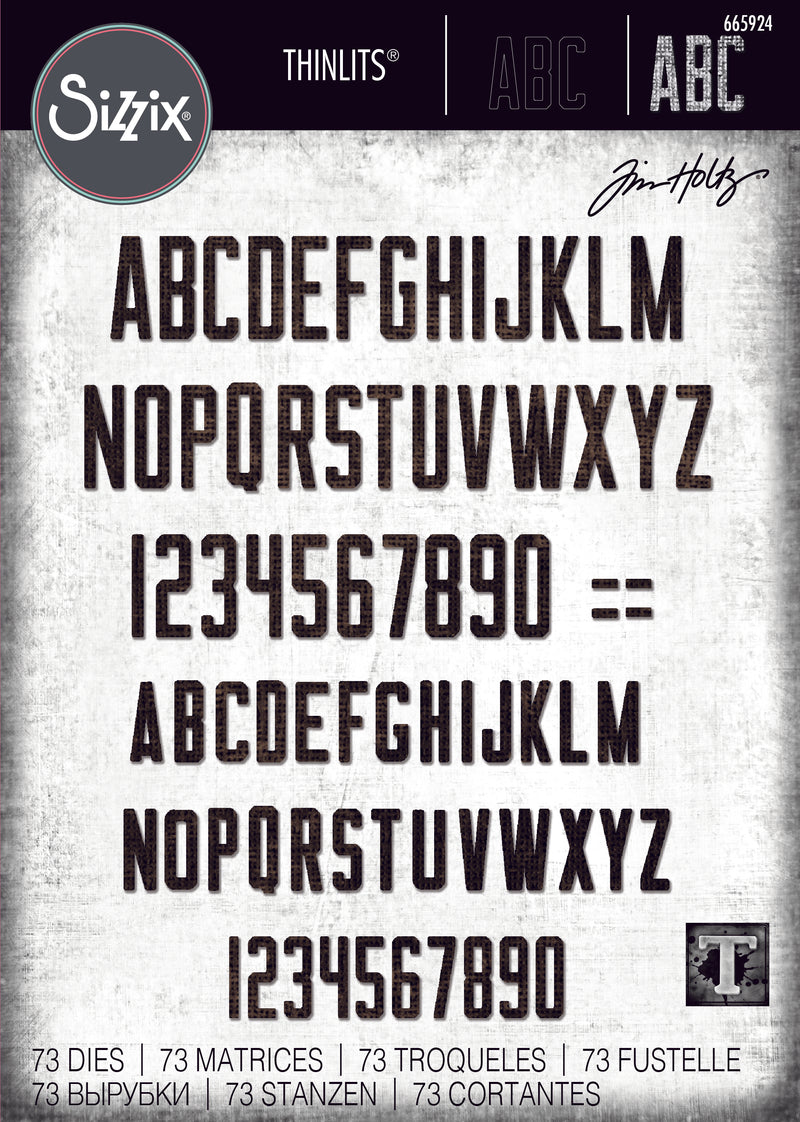 Sizzix Thinlits Dies by Tim Holtz Alphanumeric Theory