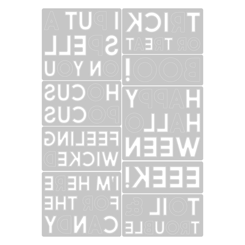 Sizzix Thinlits Dies by Tim Holtz Bold Text Halloween