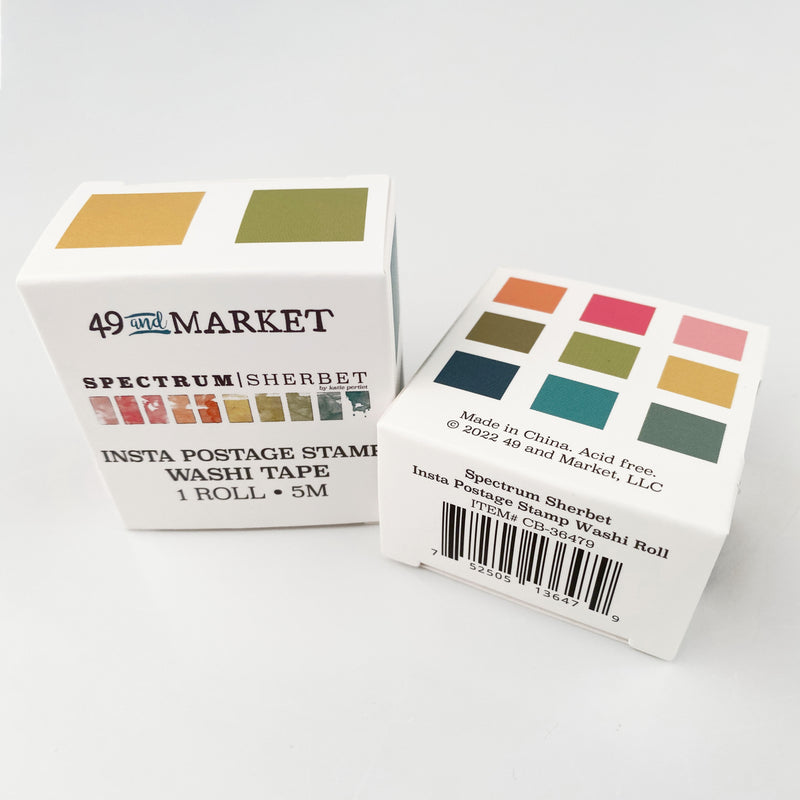 Spectrum Sherbet Washi Tape Roll - Insta Postage Stamp
