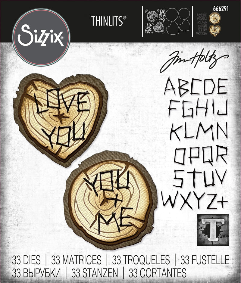 Sizzix Thinlits Dies by Tim Holtz Wood Slice