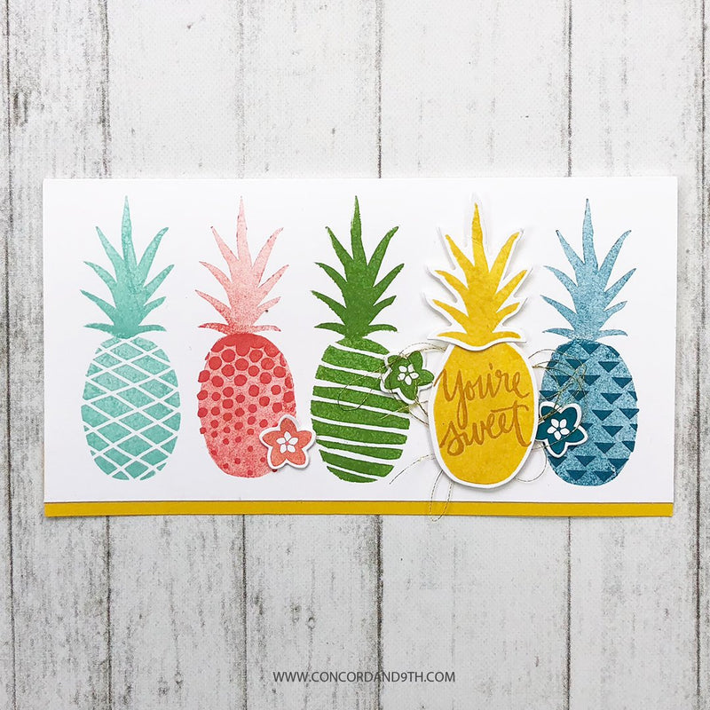 Concord & 9th Pop Art Pineapple Stamp Set