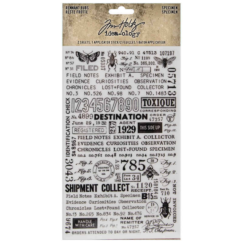 Tim Holtz Idea-ology Remnant Rubs Specimen