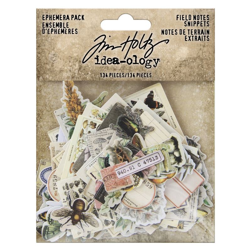 Tim Holtz Idea-ology Ephemera Pack Field Notes Snippets