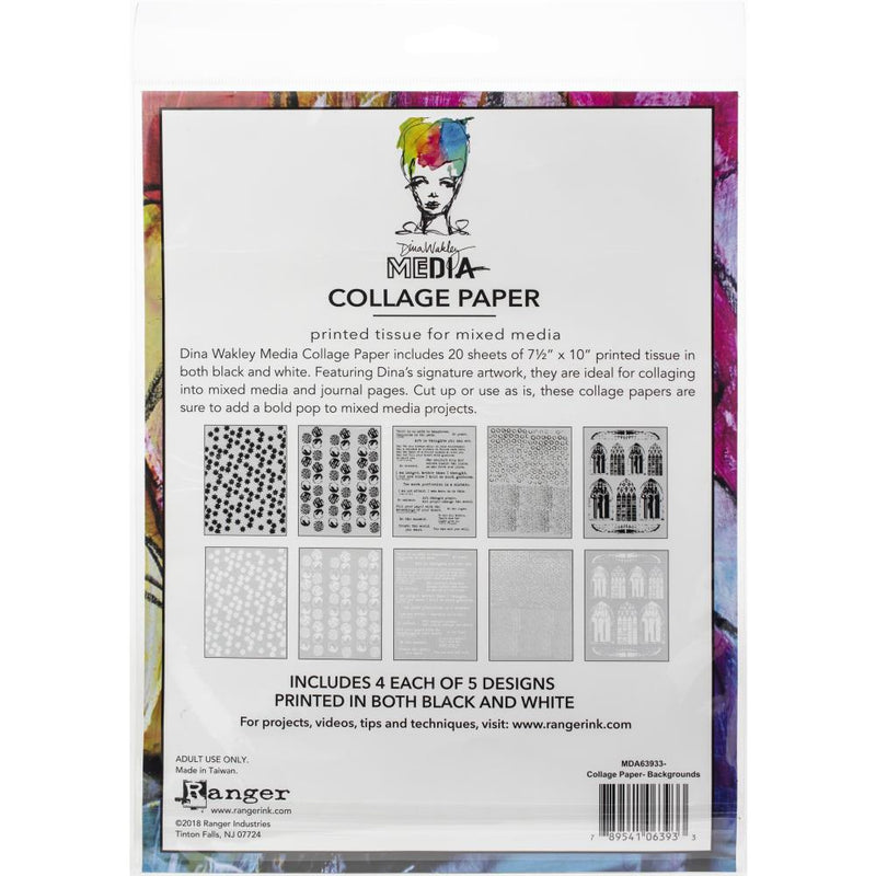 Dina Wakley Collage Paper Backgrounds