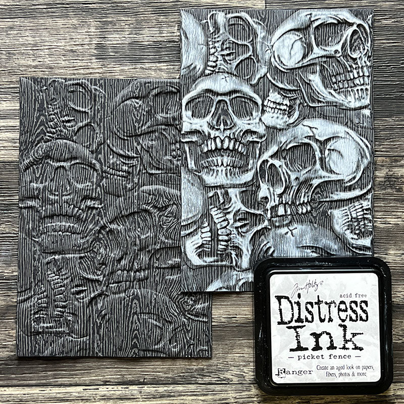 Tim Holtz Distress Halloween Black Woodgrain Cardstock