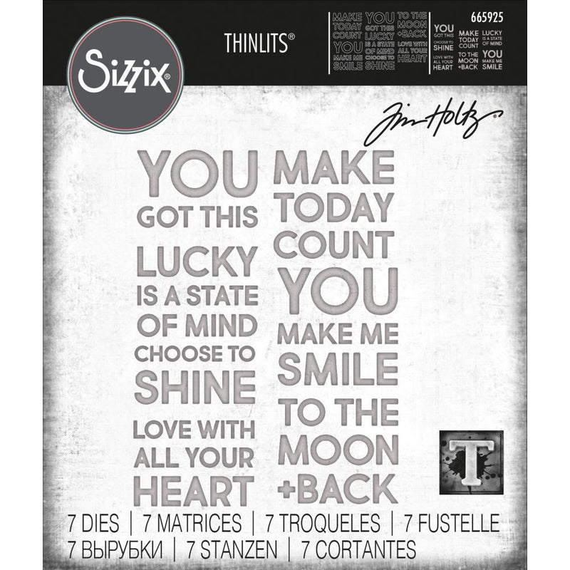 Sizzix Thinlits Dies by Tim Holtz Bold Text