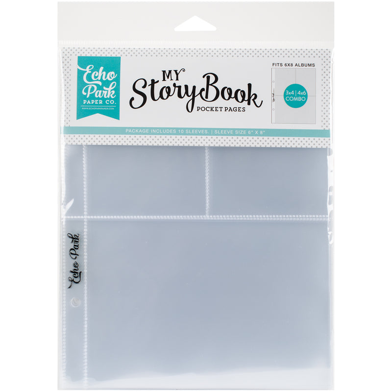 Echo Park 6x8 Pocket Pages - 3x4/4x6 Pockets 10pk
