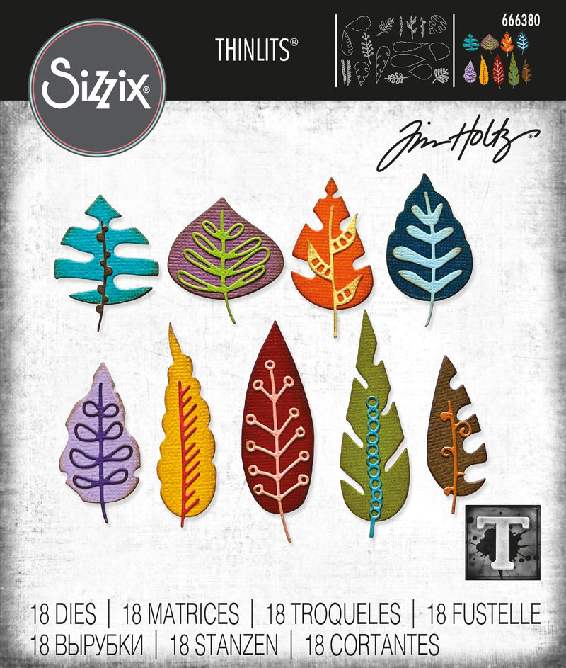 Sizzix Thinlits Dies by Tim Holtz Artsy Leaves