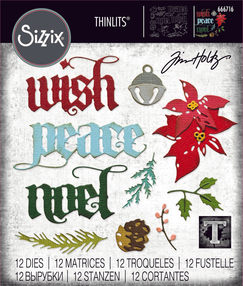 Sizzix Thinlits Dies by Tim Holtz Vault Holiday Classic