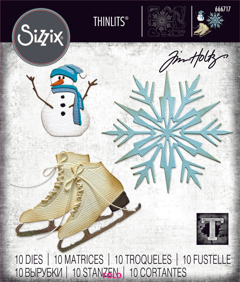 Sizzix Thinlits Dies by Tim Holtz Vault Winter Wishes