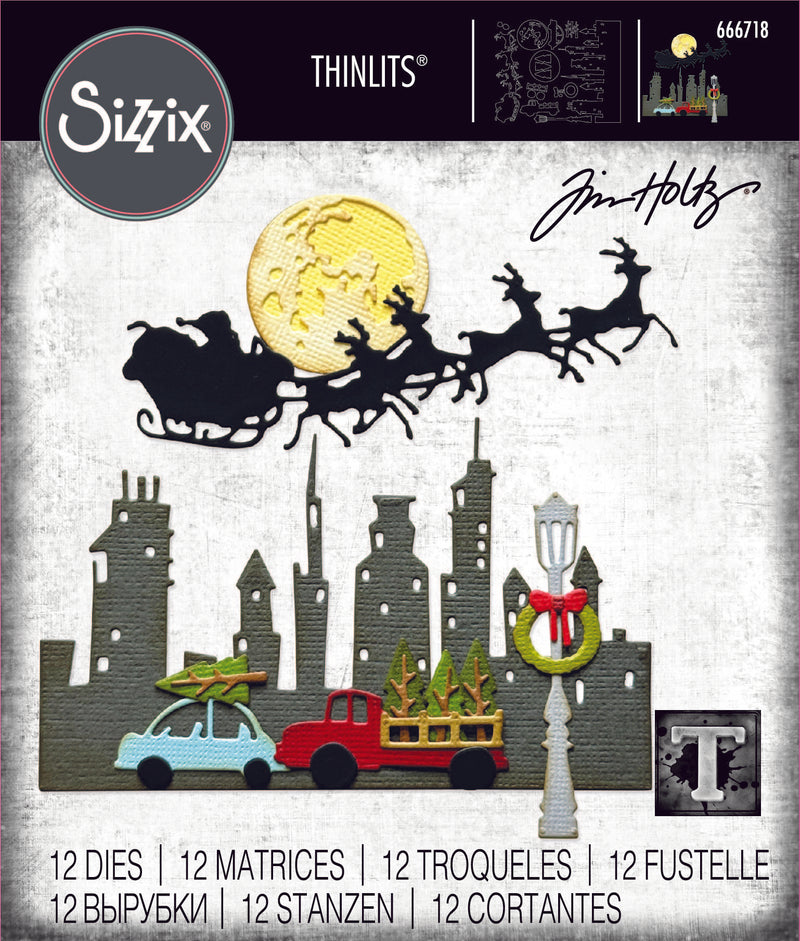 Sizzix Thinlits Dies by Tim Holtz Vault Christmas Magic