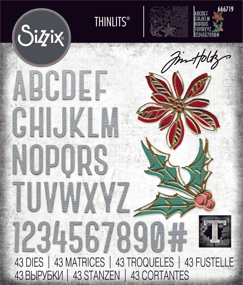 Sizzix Thinlits Dies by Tim Holtz Vault Seasonal Sketch