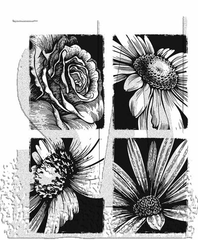 Tim Holtz Cling Stamps Floral Trims