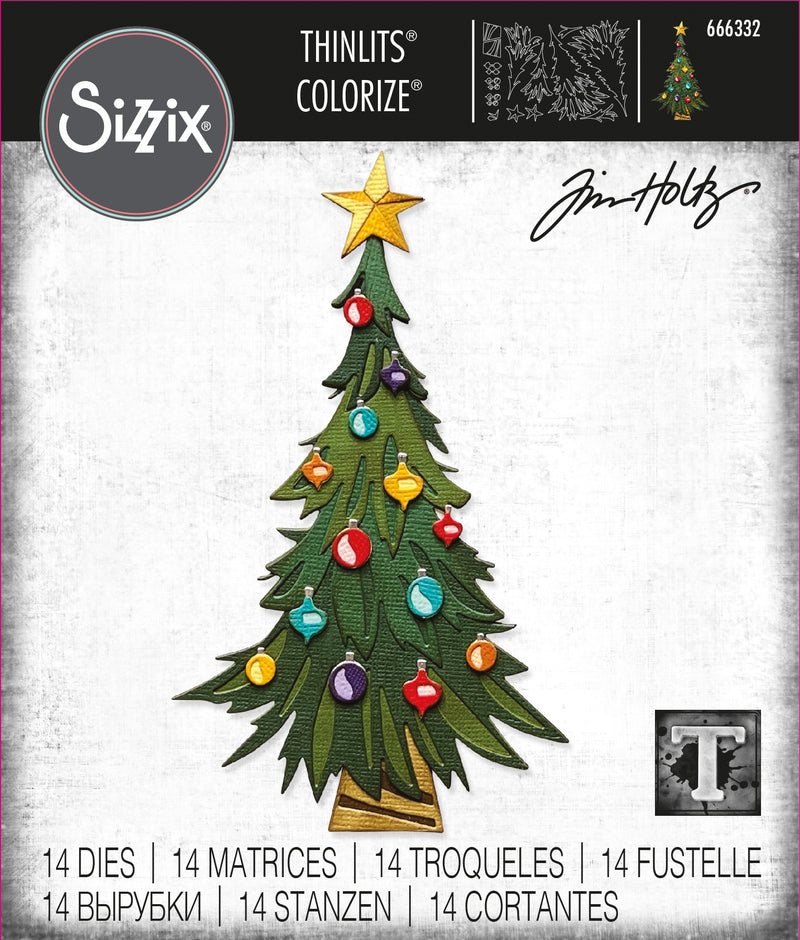 Sizzix Thinlits Dies by Tim Holtz Trim A Tree Colorize