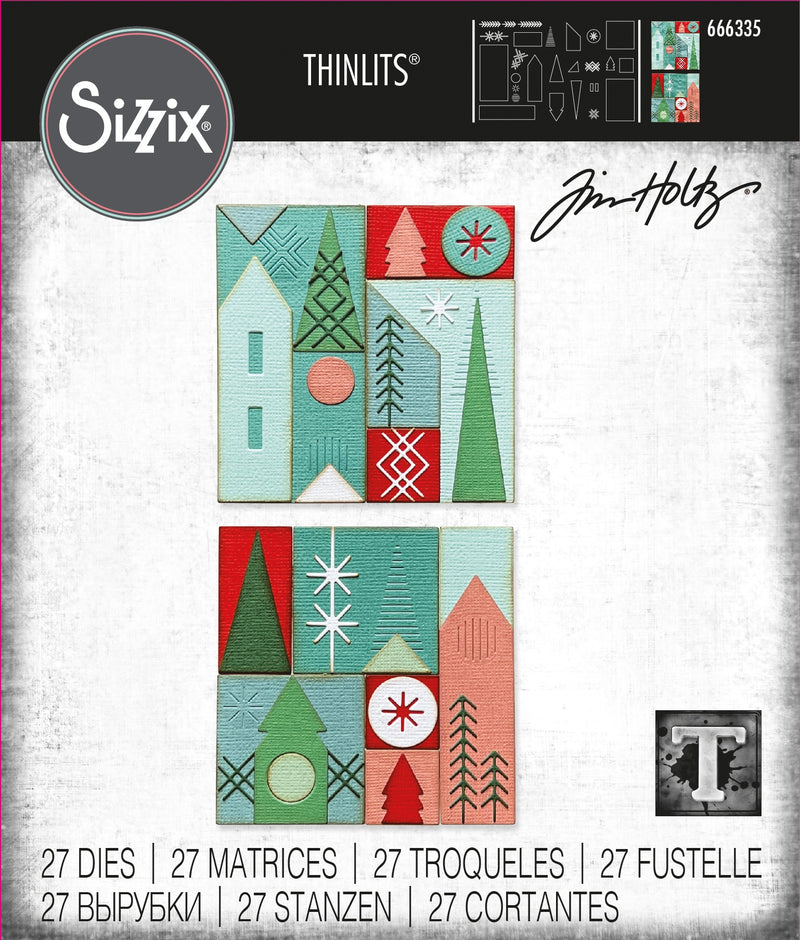 Sizzix Thinlits Dies by Tim Holtz Holiday Blocks