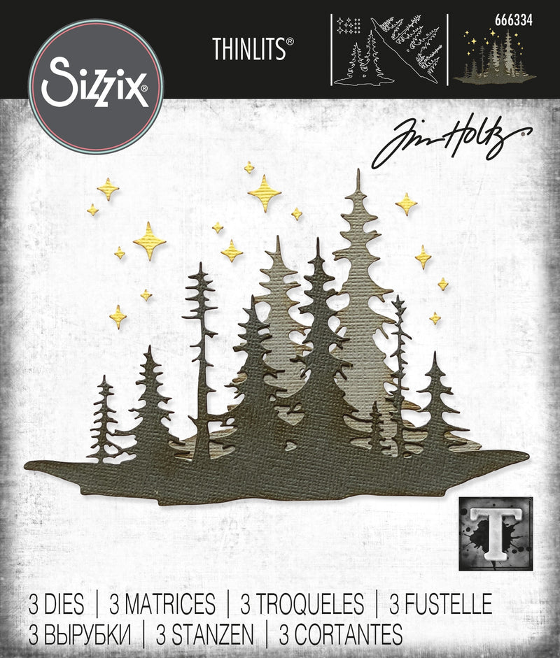 Sizzix Thinlits Dies by Tim Holtz Forest Shadows