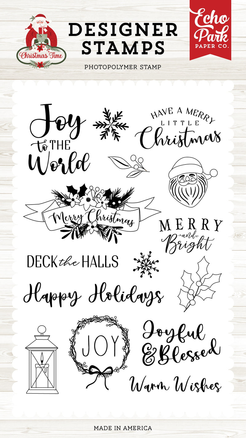 Christmas Time Designer Stamps - Joy Wreath