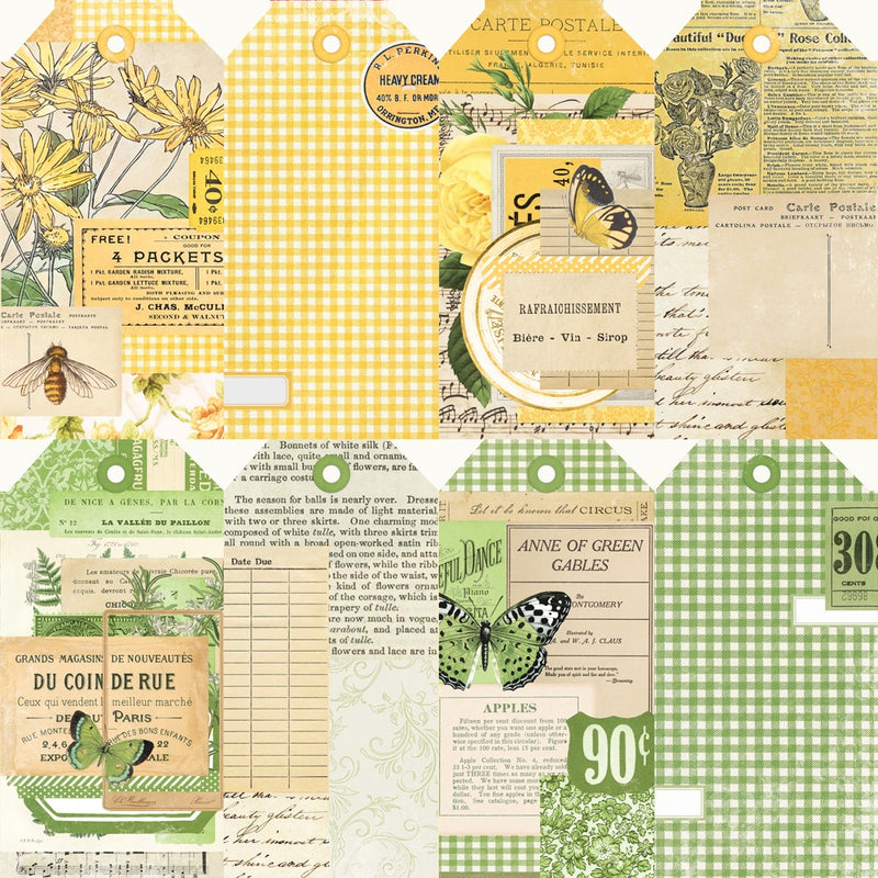 Simple Vintage Essentials Color Palette Yellow & Green Tags