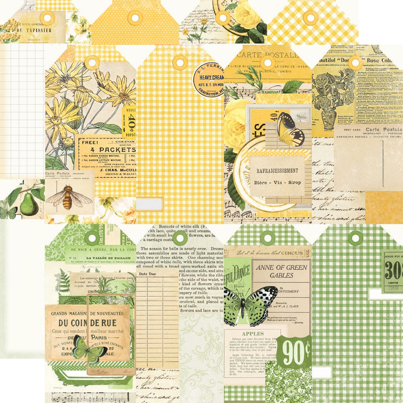Simple Vintage Essentials Color Palette Yellow & Green Tags