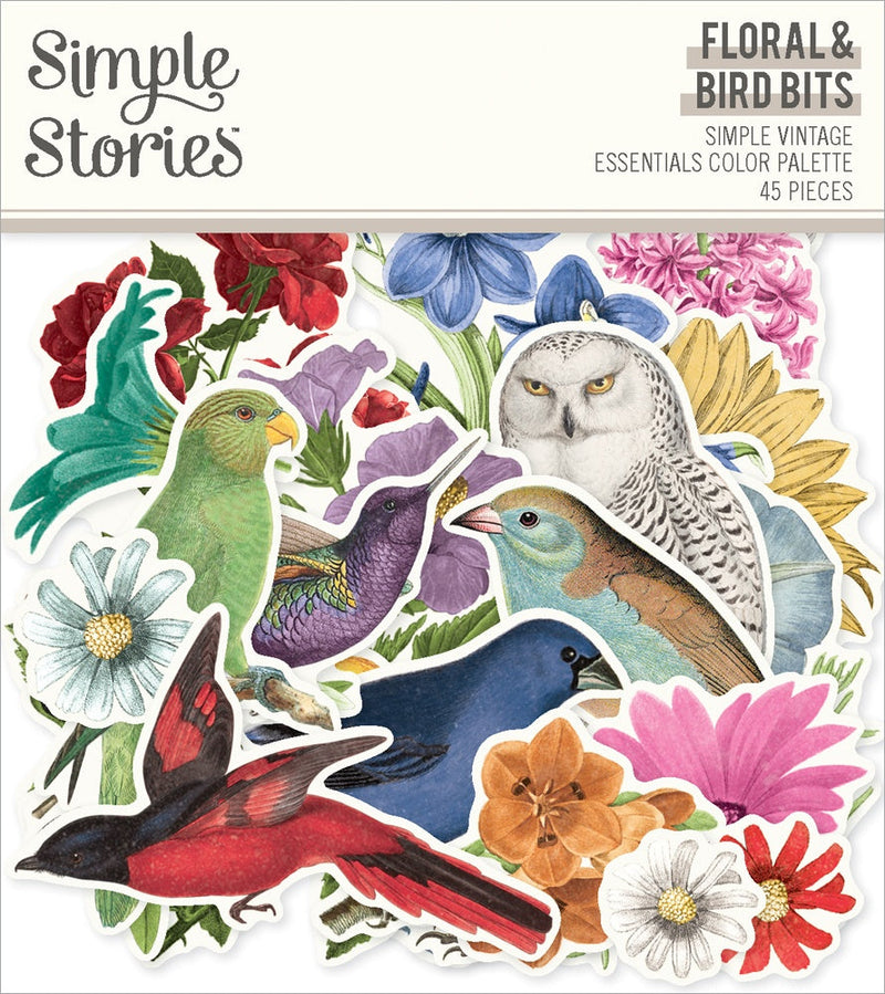 Simple Vintage Essentials Color Palette Bits & Pieces Floral & Birds