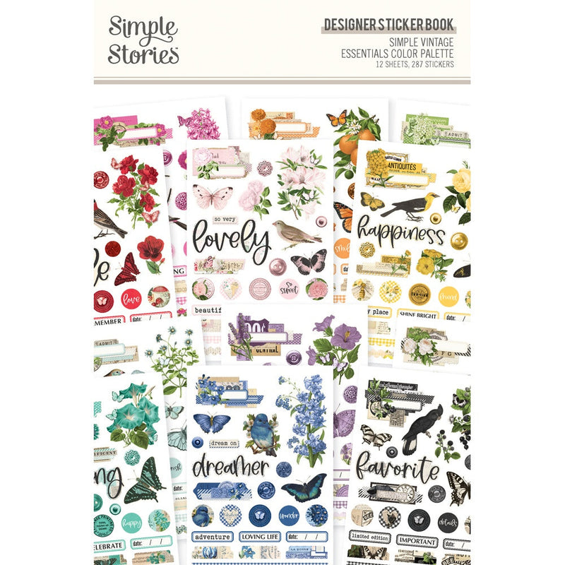 Simple Vintage Essentials Color Palette Sticker Book Designer