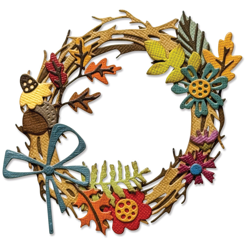 Sizzix Thinlits Dies by Tim Holtz Vault Foliage Wreath