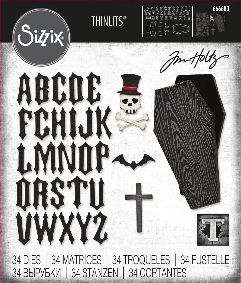 Sizzix Thinlits Dies by Tim Holtz Vault Coffin Box