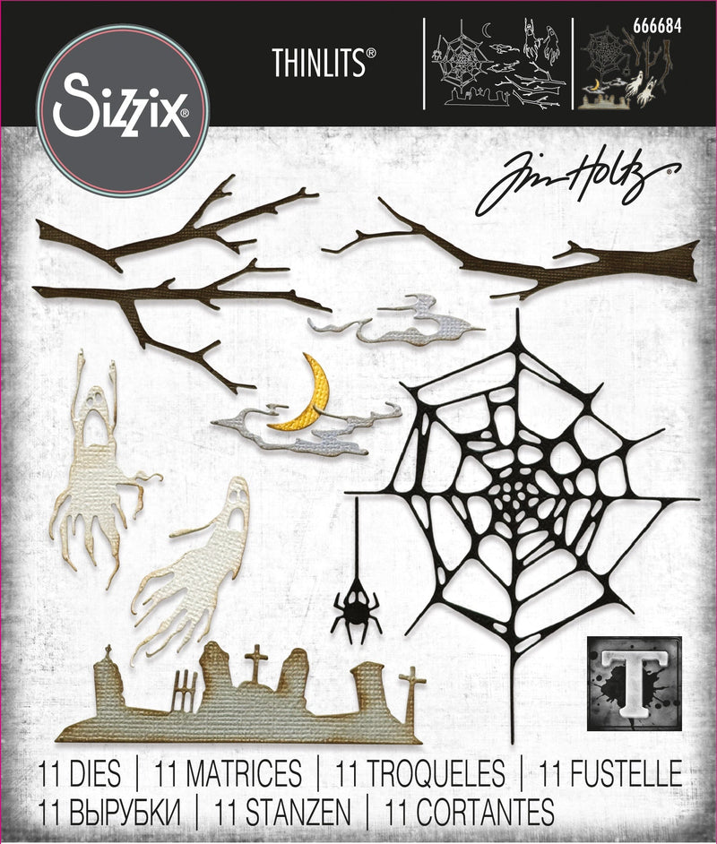 Sizzix Thinlits Dies by Tim Holtz Vault Fright Night