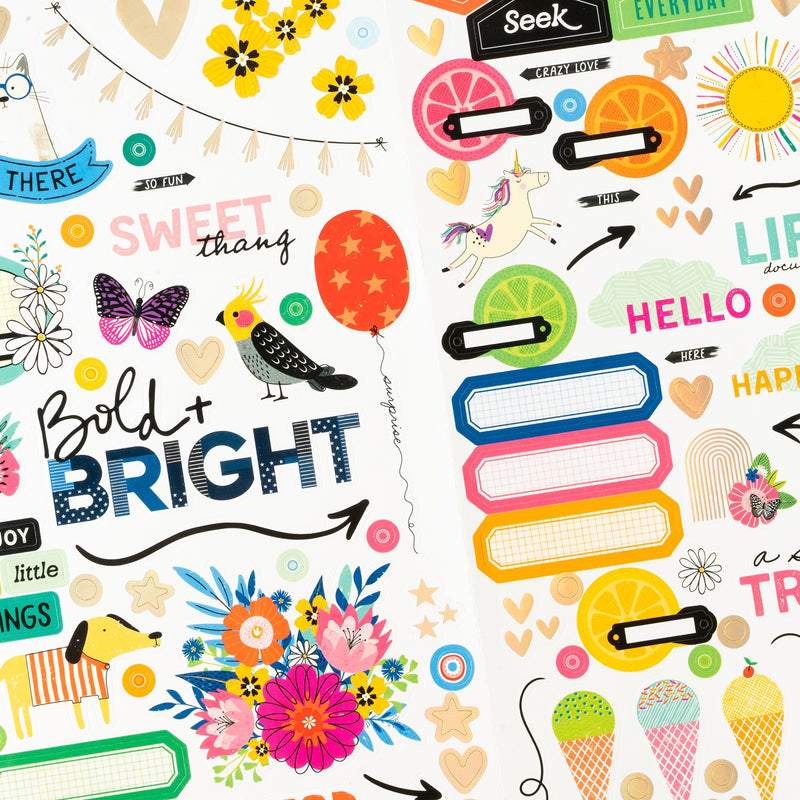 Bold & Bright Cardstock Stickers