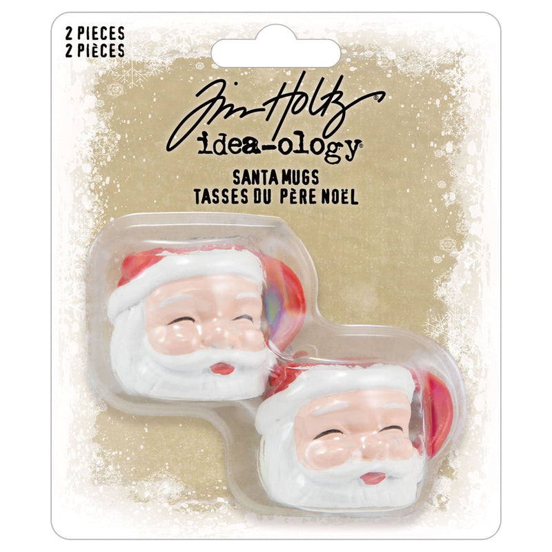 Tim Holtz Christmas 2024 Santa Mugs