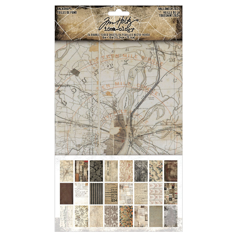 Tim Holtz Idea-ology Halloween 2024 Backdrops