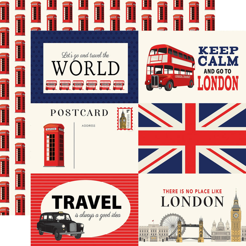 Carta Bella - London - 6x4 Journaling Cards Paper