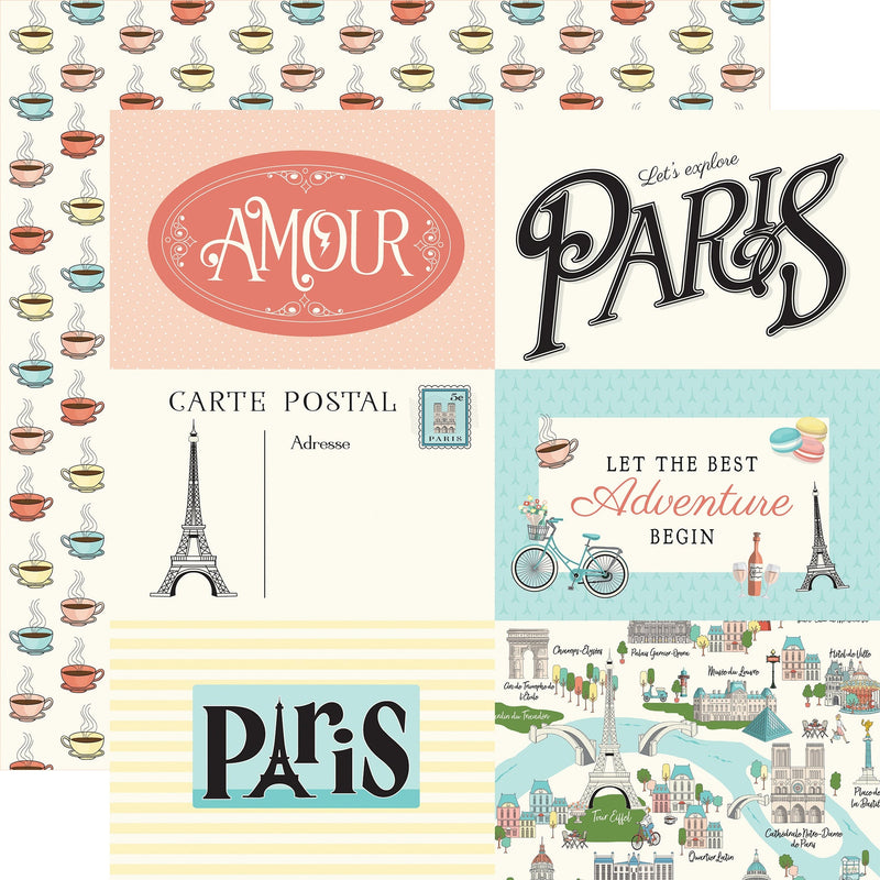 Carta Bella - Paris - 6x4 Journaling Cards Paper