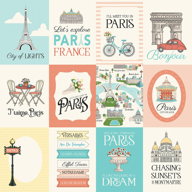 Carta Bella - Paris - 3x4 Journaling Cards Paper