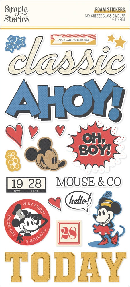 Say Cheese Classic Mouse Foam Stickers